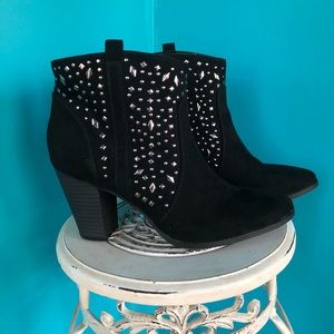 Black Studded Ankle Boots. Worn 2 Hours!
